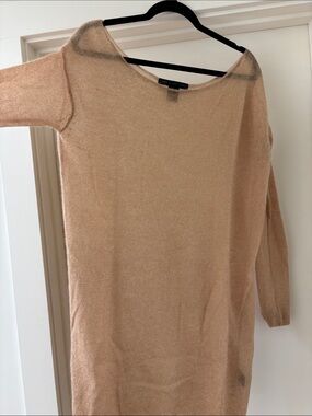 Marc By Marc Jacobs sheer Beige Off-Shoulder Knit Sweater-dress